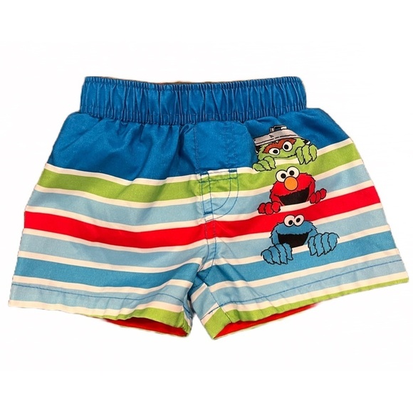🏖 Sesame Street Swim Trunks for Baby Boy | Size 3-6 Months | Great Condition! - Picture 1 of 6